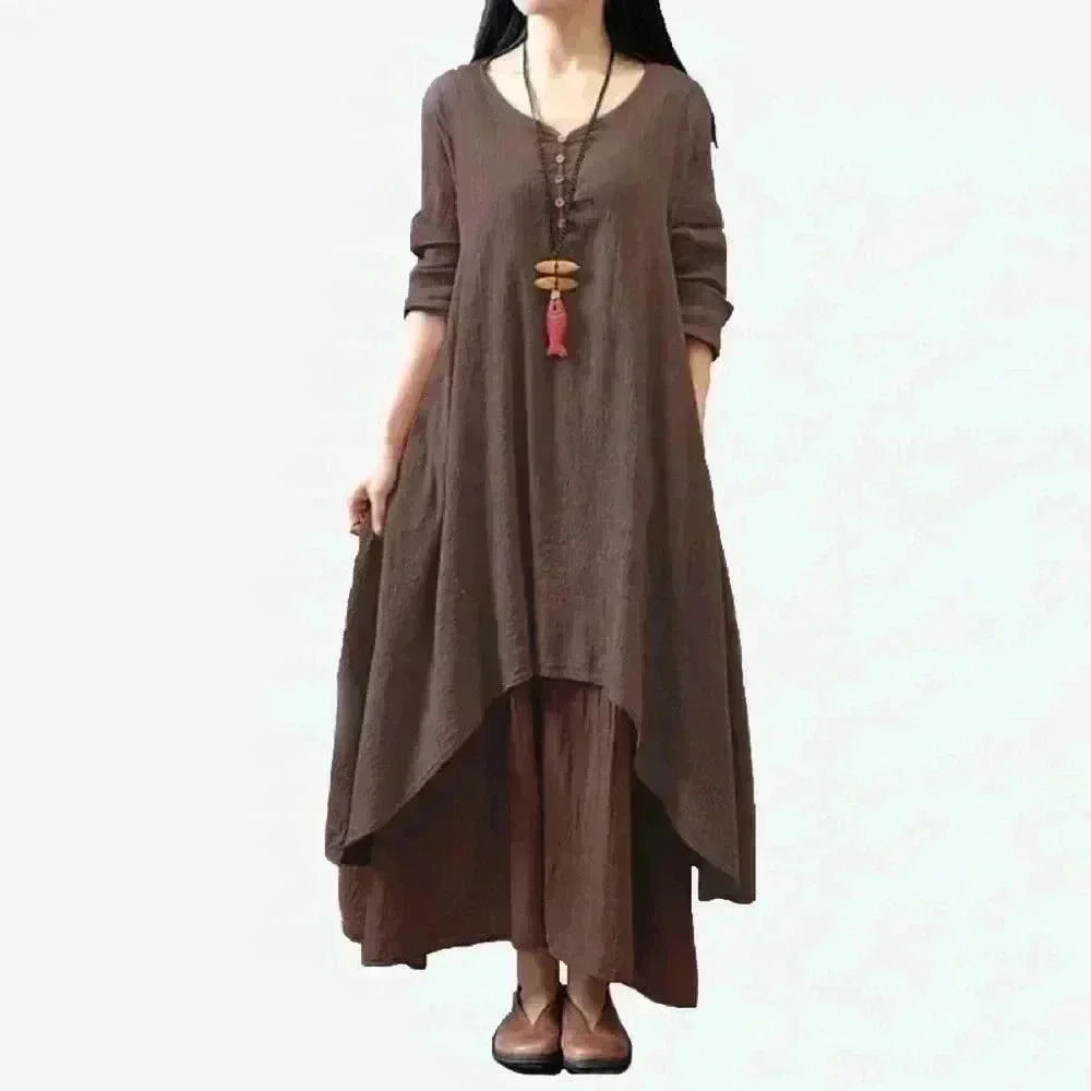 "Meg" Boho V-Neck Maxi Dress